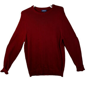 Croft & Barrow Crew Neck Sweater Men's XL Deep Red Cotton Blend Preppy Casaul
